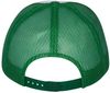 Am image of a Custom Yupoong Five Panel Classic Trucker Cap in Kelly/White/Kelly!
