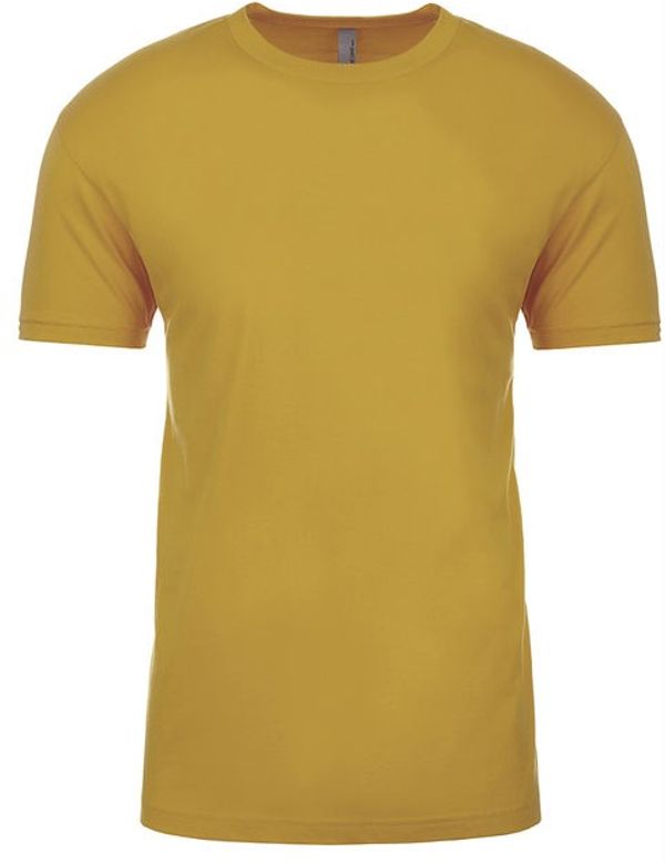 Am image of a Custom Next Level Unisex Cotton TShirt in Antique Gold!