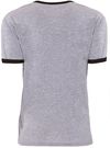 Am image of a Custom Next Level Unisex Ringer T Shirt in Heather Gray/Black!