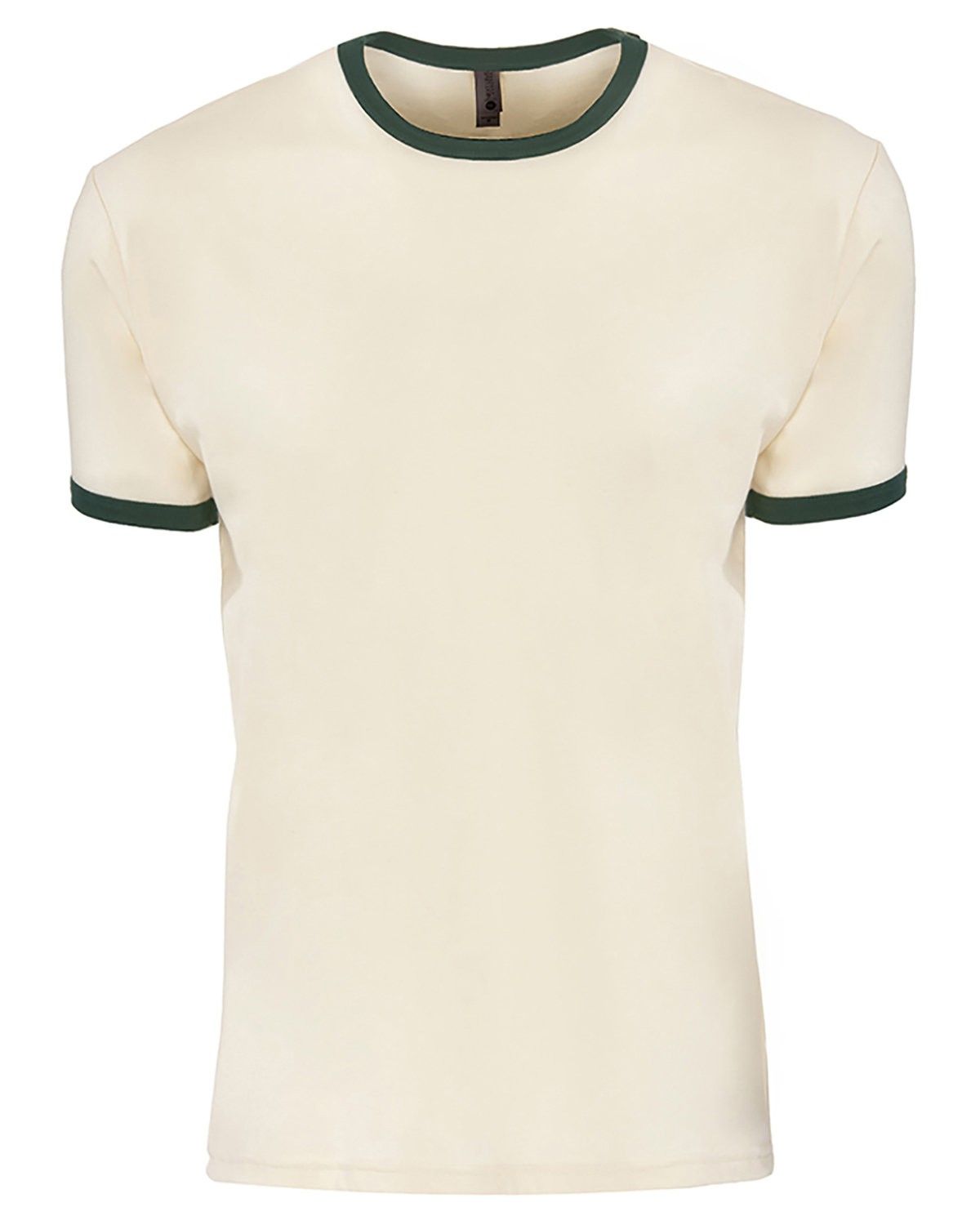 Next Level Unisex Ringer T Shirt in Natural/Forest Green