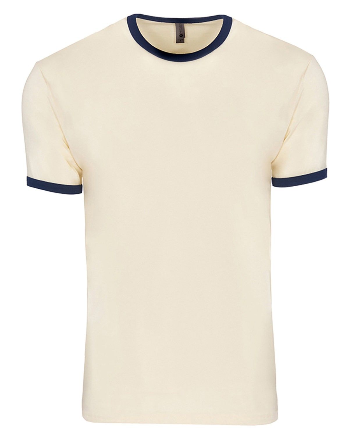 Next Level Unisex Ringer T Shirt in Natural/Midnight Navy