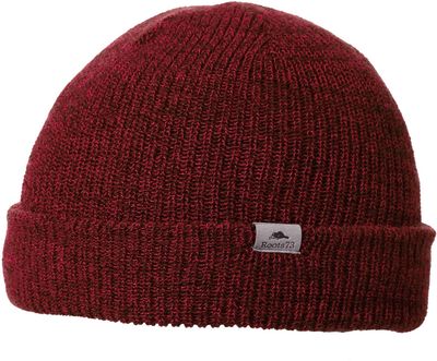 Am image of a Custom Roots73 Virden Knit Toque in Dark Red Heather!