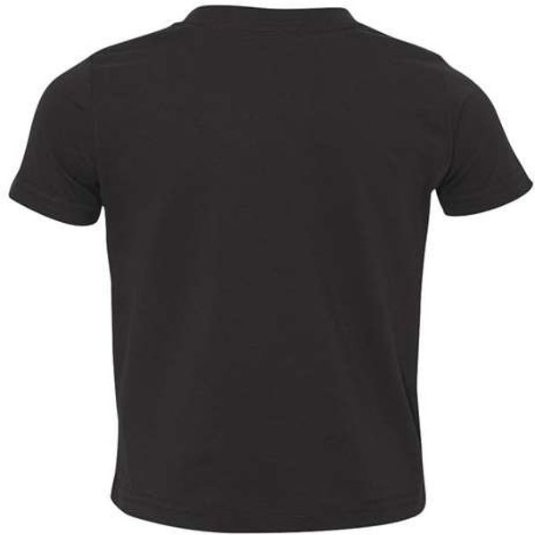 Am image of a Custom Rabbit Skins Toddler Fine Jersey Tee in Black!