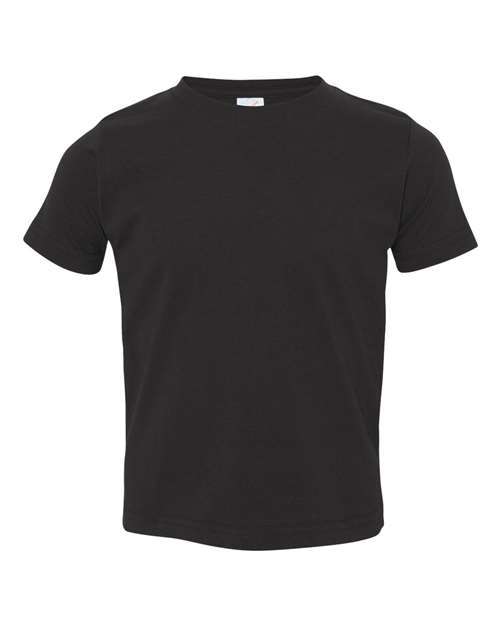 Rabbit Skins Toddler Fine Jersey Tee in Black