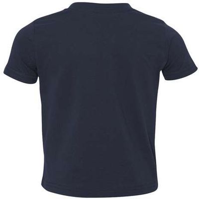 Am image of a Custom Rabbit Skins Toddler Fine Jersey Tee in Navy!