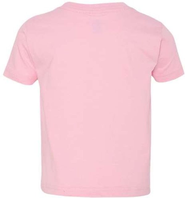 Am image of a Custom Rabbit Skins Toddler Fine Jersey Tee in Pink!