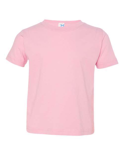Rabbit Skins Toddler Fine Jersey Tee in Pink