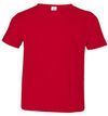 Am image of a Custom Rabbit Skins Toddler Fine Jersey Tee in Red!