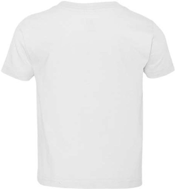 Am image of a Custom Rabbit Skins Toddler Fine Jersey Tee in White!