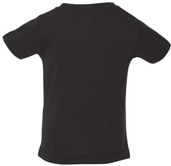 Am image of a Custom Rabbit Skins Infant Fine Jersey Tee in Black!
