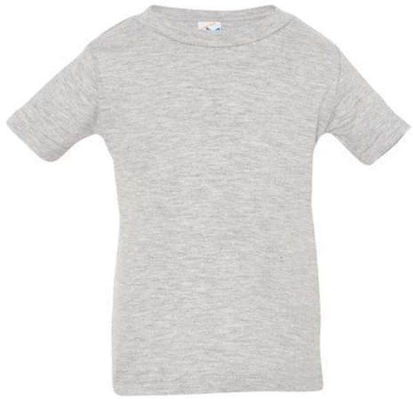 Am image of a Custom Rabbit Skins Infant Fine Jersey Tee in Heather!