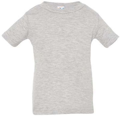 Am image of a Custom Rabbit Skins Infant Fine Jersey Tee in Heather!