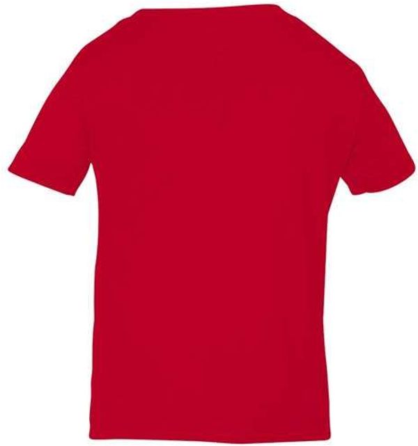 Am image of a Custom Rabbit Skins Infant Fine Jersey Tee in Red!