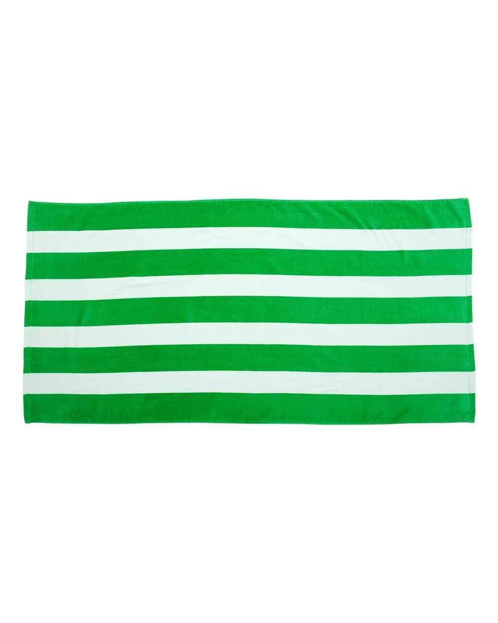 Cabana Stripe Velour Beach Towel in Kelly