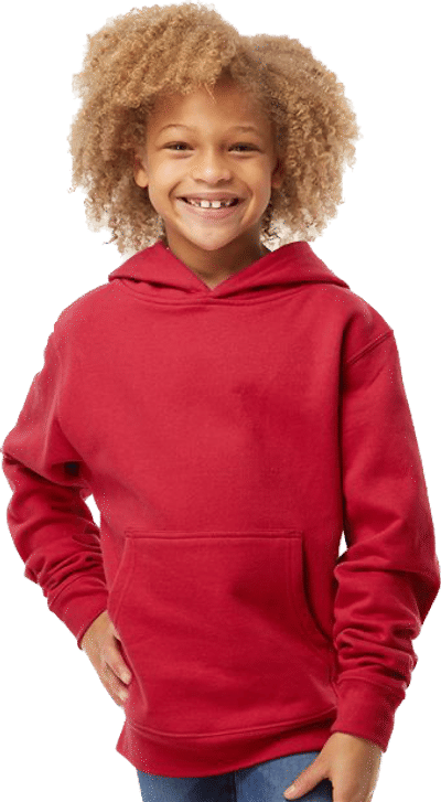 An image of a Custom Independent Trading Co Youth Midweight Hooded Sweatshirt!