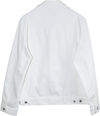 Am image of a Custom Threadfast Unisex Denim Jacket in Off White Denim!