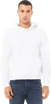 Am image of a Custom Bella and Canvas Unisex Sponge Fleece Pullover Hoodie in White!