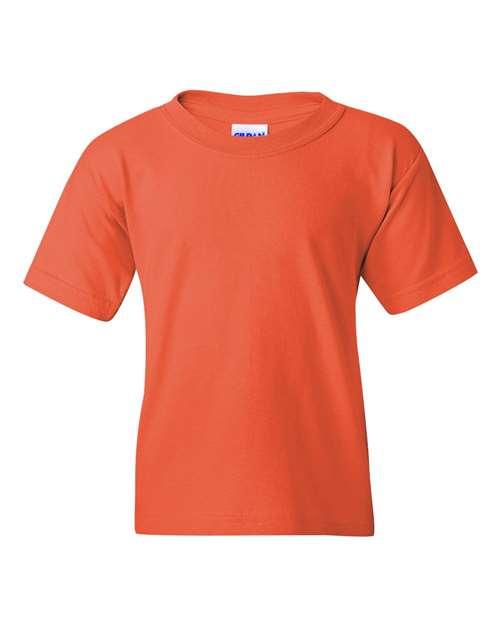 Gildan Heavy Cotton Youth T Shirt in Coral Silk
