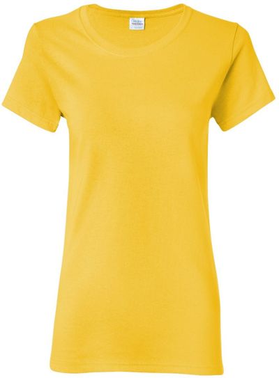 Am image of a Custom Gildan Heavy Cotton Women's Tshirt in Daisy!