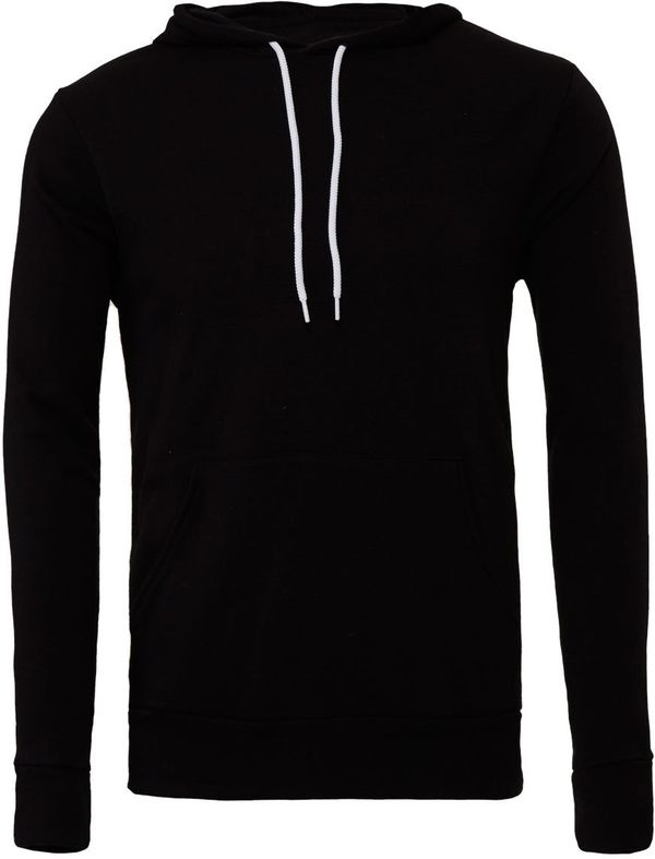 Am image of a Custom Bella and Canvas Unisex Sponge Fleece Pullover Hoodie in Black!