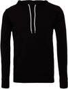 Am image of a Custom Bella and Canvas Unisex Sponge Fleece Pullover Hoodie in Black!