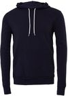 Am image of a Custom Bella and Canvas Unisex Sponge Fleece Pullover Hoodie in Navy!