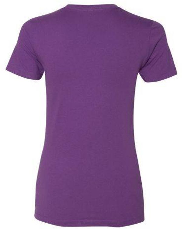 An image of a Custom Next Level Womens Cotton Short Sleeve Boyfriend Crew in Purple Berry!
