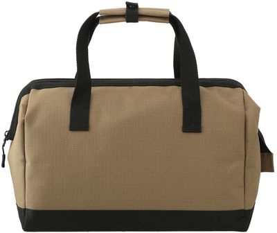 Am image of a Custom NBN Recycled Utility Zippered Tool Tote in Brown!