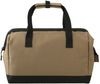Am image of a Custom NBN Recycled Utility Zippered Tool Tote in Brown!