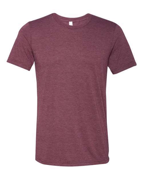 Bella and Canvas Unisex Triblend Tee in Maroon Triblend