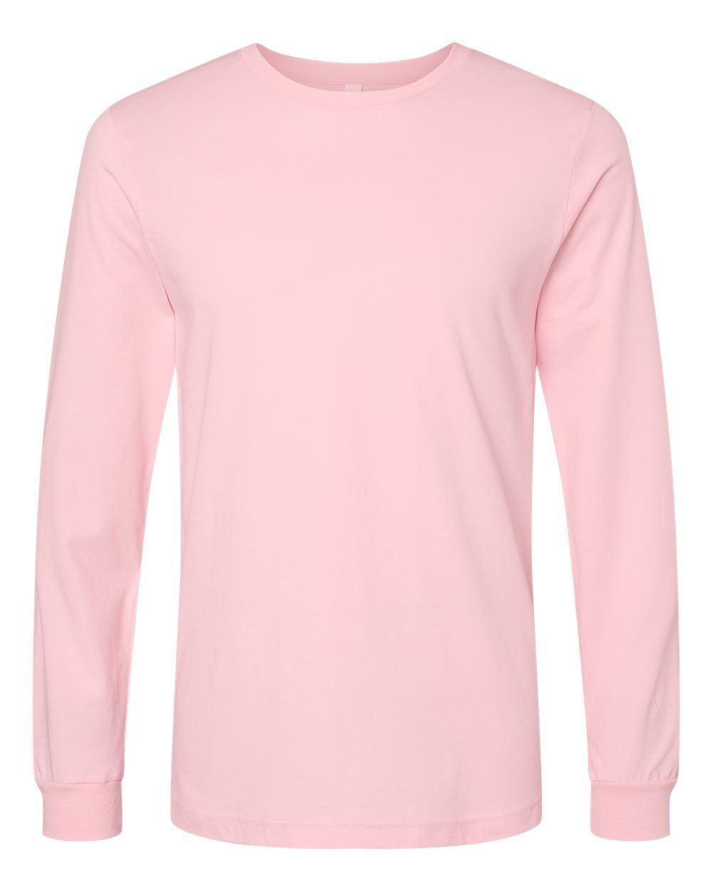Bella and Canvas Jersey Long Sleeve T Shirt in Pink