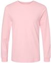 Am image of a Custom Bella and Canvas Jersey Long Sleeve T Shirt in Pink!
