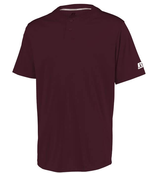 Unisex Full Button Plain Maroon Custom Baseball Jerseys | YoungSpeeds