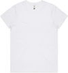 Am image of a Custom AS Colour Women's Maple Organic Tee in White!