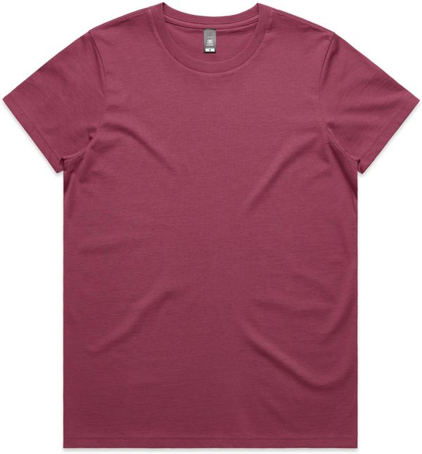 Am image of a Custom AS Colour Women's Maple Tee in Berry!