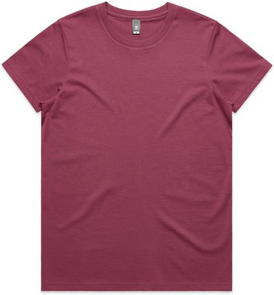 Am image of a Custom AS Colour Women's Maple Tee in Berry!