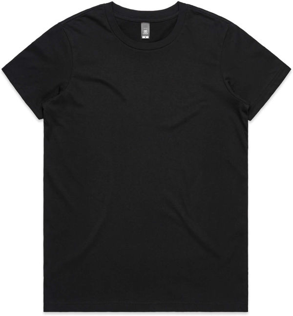 Am image of a Custom AS Colour Women's Maple Tee in Black!