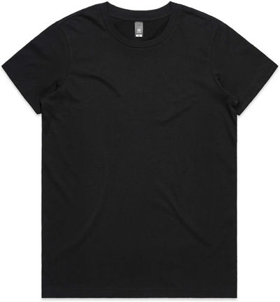 Am image of a Custom AS Colour Women's Maple Tee in Black!