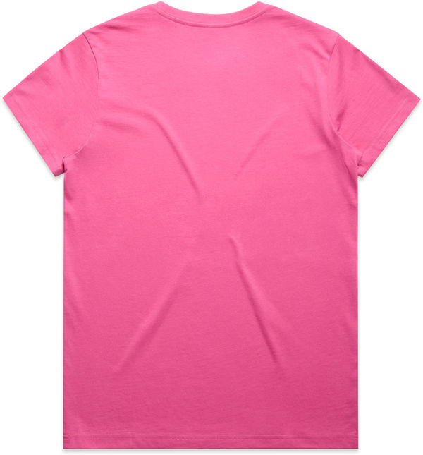 An image of a Custom AS Colour Women's Maple Tee in Charity Pink!