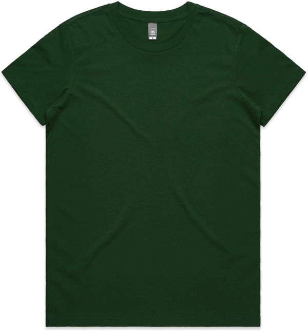 Am image of a Custom AS Colour Women's Maple Tee in Forest Green!
