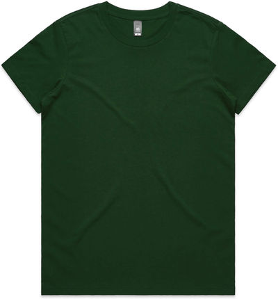 Am image of a Custom AS Colour Women's Maple Tee in Forest Green!
