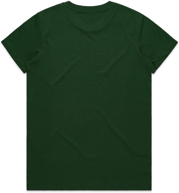 Am image of a Custom AS Colour Women's Maple Tee in Forest Green!
