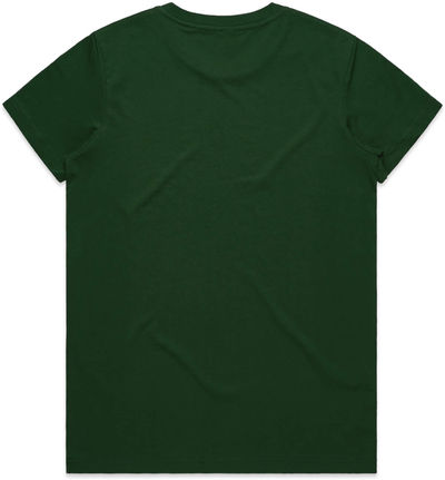 Am image of a Custom AS Colour Women's Maple Tee in Forest Green!