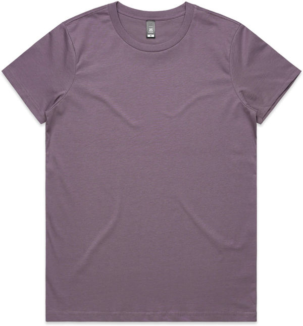 Am image of a Custom AS Colour Women's Maple Tee in Mauve!