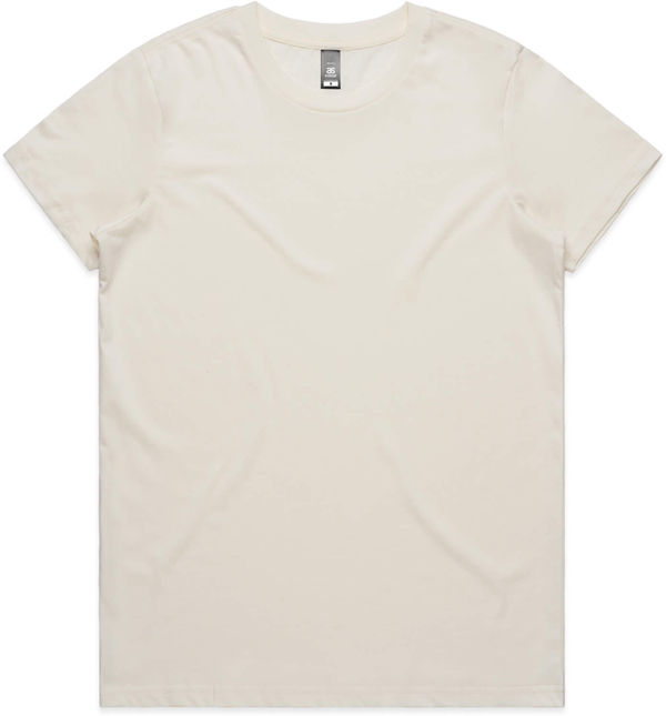 Am image of a Custom AS Colour Women's Maple Tee in Natural!
