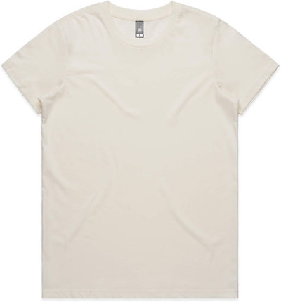 Am image of a Custom AS Colour Women's Maple Tee in Natural!