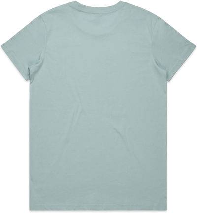 Am image of a Custom AS Colour Women's Maple Tee in Pale Blue!
