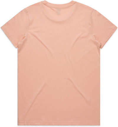 Am image of a Custom AS Colour Women's Maple Tee in Pale Pink!