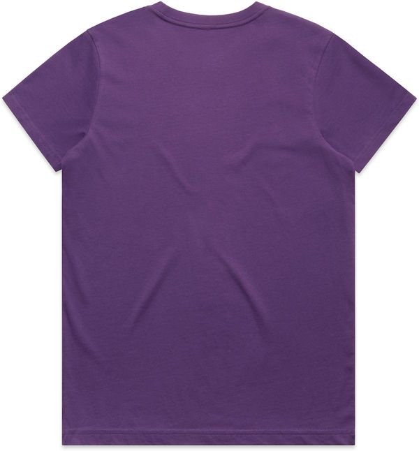 An image of a Custom AS Colour Women's Maple Tee in Purple!