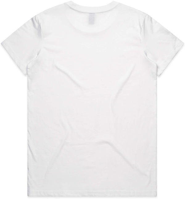 Am image of a Custom AS Colour Women's Maple Tee in White!